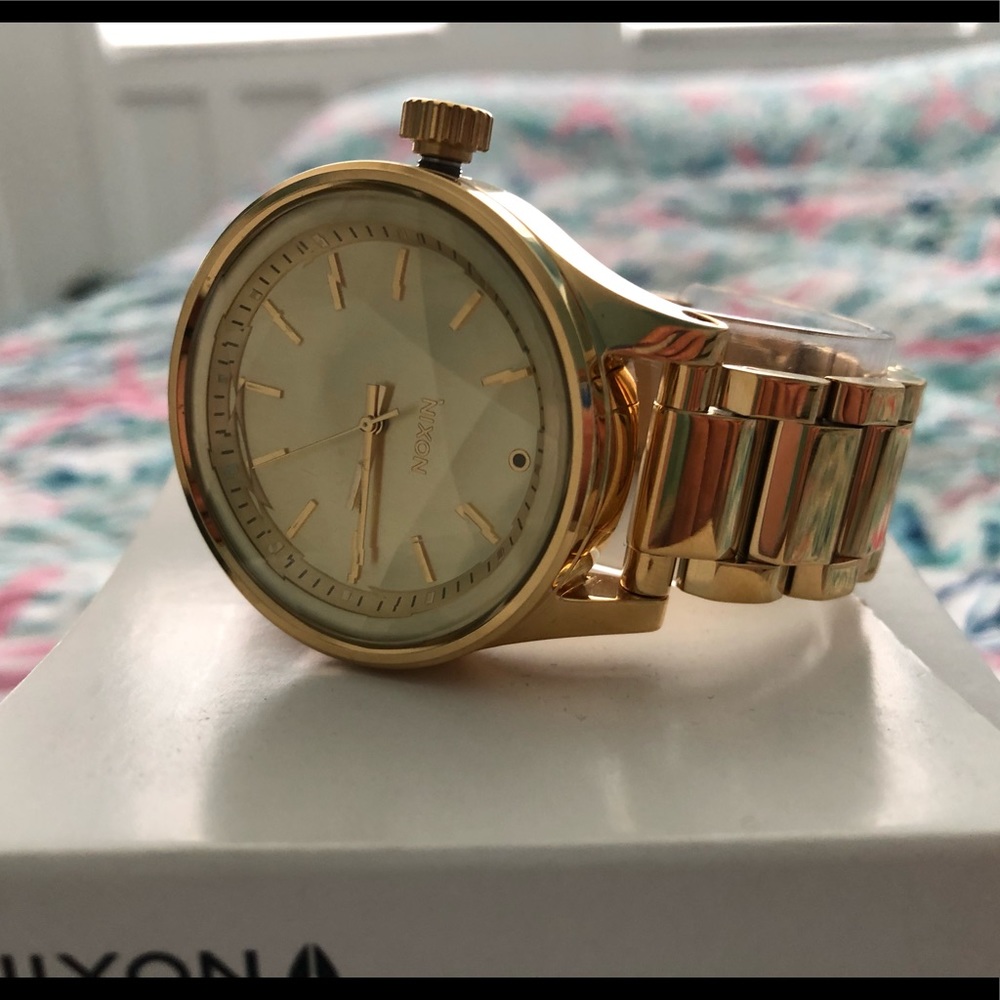 NWT gold Nixon ladies watch